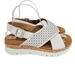 Pikolinos Palma Platform Sandals Leather White 39